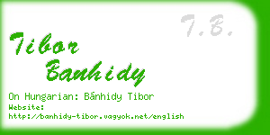 tibor banhidy business card